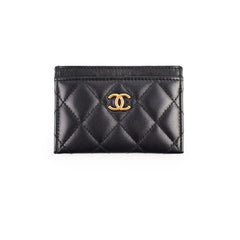 Chanel Black Lambskin Cardholder - Series 27