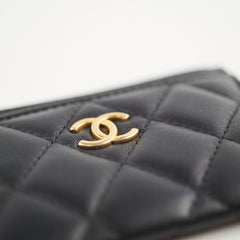 Chanel Black Lambskin Cardholder - Series 27