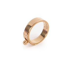 Hermes 18k Kelly Ring Rose Gold with Diamonds Size 51