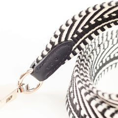 Hermes Canvas Strap Black/White