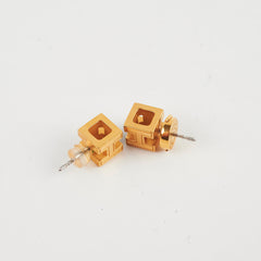 Hermes Caged D'H Earrings Gold/Black