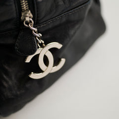 Chanel Bowling Black Lambskin Shoulder Bag - Series 12