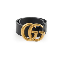 Gucci Marmont Black Belt Size 80 4cm Width