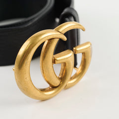 Gucci Marmont Black Belt Size 80 4cm Width