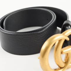 Gucci Marmont Black Belt Size 80 4cm Width