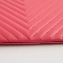 Chanel O Case Medium Chevron Pink Lambskin - Series 24