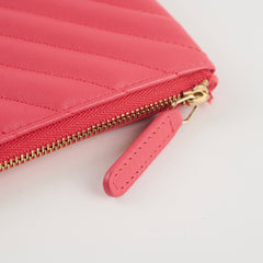 Chanel O Case Medium Chevron Pink Lambskin - Series 24