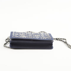 Chanel Wallet On Chain WOC Navy Canvas