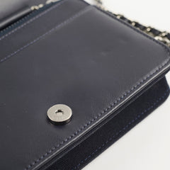 Chanel Wallet On Chain WOC Navy Canvas