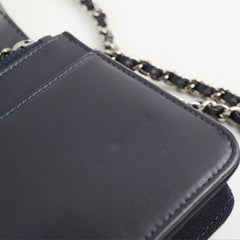 Chanel Wallet On Chain WOC Navy Canvas