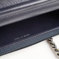 Chanel Wallet On Chain WOC Navy Canvas