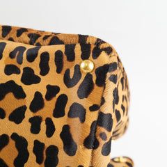 Prada Cavallino Leopard Brown Calf Hair Tote