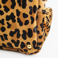 Prada Cavallino Leopard Brown Calf Hair Tote