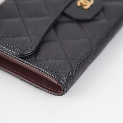 Chanel Classic Long Wallet Caviar Black - THE PURSE AFFAIR