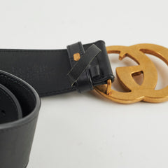 Gucci GG Marmont Wide Belt Black 80cm