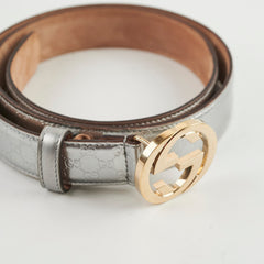 Gucci Silver Belt Size 90