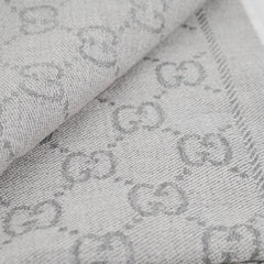 Gucci GG Supreme Wool Scarf Grey