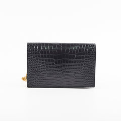 Saint Laurent Kate Tassel Black Wallet On Chain WOC