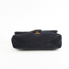 Gucci Marmont Small Suede Black Shoulder Bag