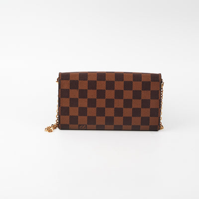 DAMIER EBENE MAGNOLIA CROISETTE CHAIN WALLET - styleforless