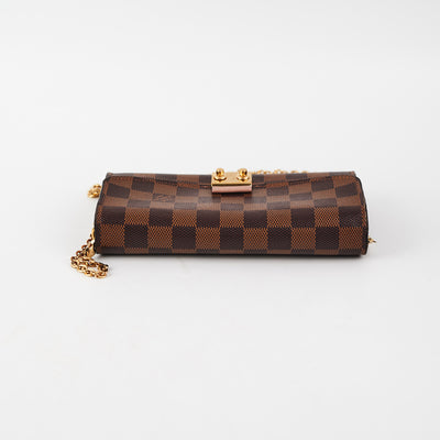 LOUIS VUITTON CROISETTE CHAIN WALLET DAMIER AZUR - THE PURSE AFFAIR