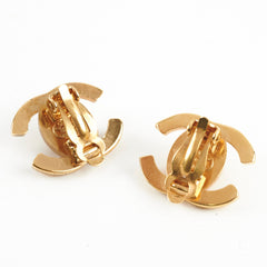 Chanel Vintage CC Logo Clip on Earrings