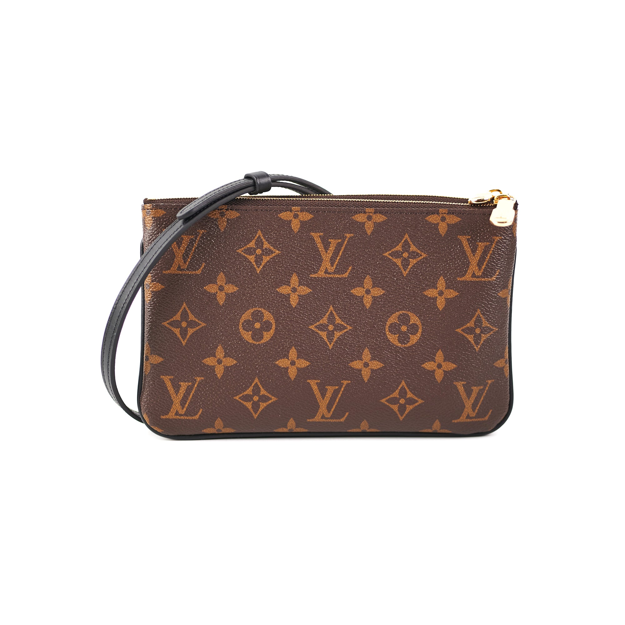 Double zip cloth crossbody bag Louis Vuitton Brown in Cloth - 17274488