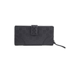 Gucci Leather Long Wallet Black