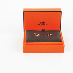 Hermes 18k Rose Gold Echappee Earrings