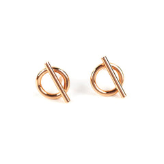 Hermes 18k Rose Gold Echappee Earrings