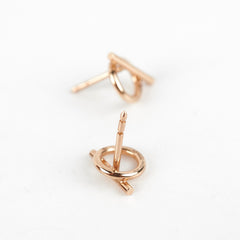 Hermes 18k Rose Gold Echappee Earrings