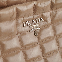 Prada Leather Tote Beige