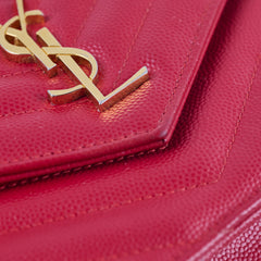 Saint Laurent Envelope Wallet On Chain Red