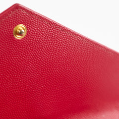 Saint Laurent Envelope Wallet On Chain Red