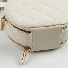 Chanel Small Round White Crossbody - Series 31