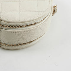 Chanel Small Round White Crossbody - Series 31