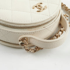 Chanel Small Round White Crossbody - Series 31