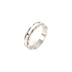 Chanel White Ceramic Ring Size 57