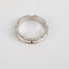 Chanel White Ceramic Ring Size 57