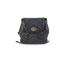 Gucci GG Marmont Leather Backpack Black