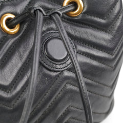 Gucci GG Marmont Leather Backpack Black