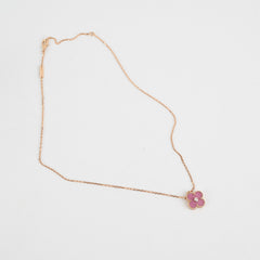 Hold for Rosie Van Cleef & Arpels Vintage Alhambra Rhodonite Holiday 2021 Diamond Necklace