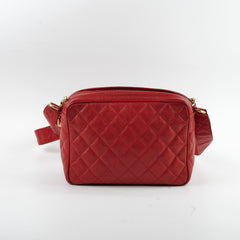 Chanel Camera Red Caviar Crossbody Bag - Series 2