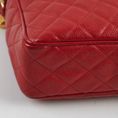 Chanel Camera Red Caviar Crossbody Bag - Series 2