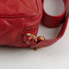 Chanel Camera Red Caviar Crossbody Bag - Series 2