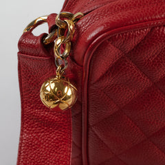 Chanel Camera Red Caviar Crossbody Bag - Series 2