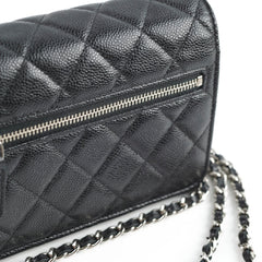 Chanel Mini Wallet On Chain WOC Black Caviar Crossbody - Series 30