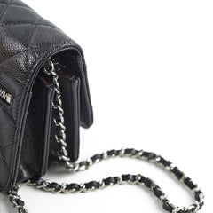 Chanel Mini Wallet On Chain WOC Black Caviar Crossbody - Series 30