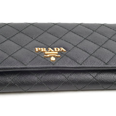 Prada Long Black Wallet