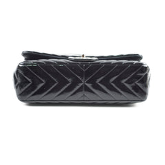 Chanel Jumbo Single Flap Chevron Black